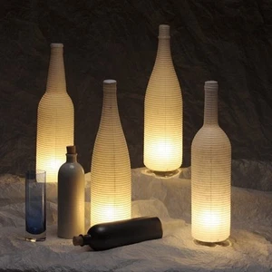 Lámpara de pie con soporte para papelera, para cerveza, vino y botellas,... - Imagen 1 de 7