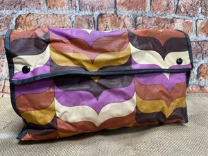 Vintage 70s Cosmetic Makeup Bag Travel Vanity bag - Picture 1 of 12