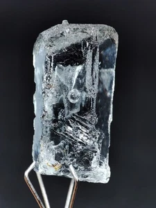Columbite included Enhydro Aquamarine Terminated Crystal with moveable Bubble - Picture 1 of 10