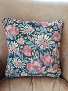 Vintage Tapestry Floral Cushion With Feather Pad Cottage Country House  - Picture 1 of 7
