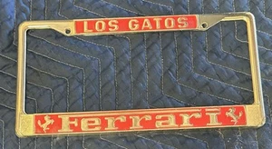 Marco de licencia Ferrari Los Gatos Calif tono dorado 328 GTB F-40 Mondial Testarossa - Imagen 1 de 24
