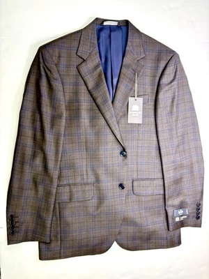 NWT Coppley Men’s Sport Coat Brown Plaid 40R Msrp $795 - Image 1 of 4