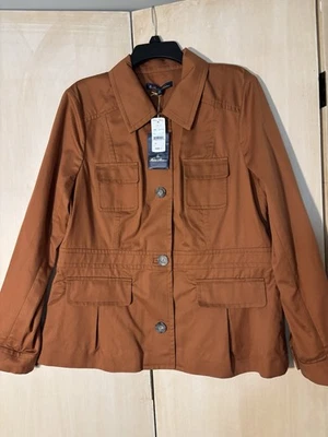 Chaqueta estilo granero Brook Brothers para mujer, talla 16, nueva con etiquetas, marrón, Foto 1 de 4