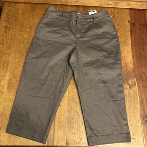 St Johns Bay Hose Größe 8 Damen braun Capri mittelhoher Bund neu mit Etikett - Bild 1 von 4