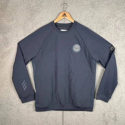 Adidas Golf x Manors Evolution Quilted Crewneck Sweatshirt Size M GU6332 Blue - Image 1 of 4