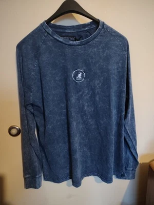 Camisa Pullover Kangol Lavado Ácido Oscuro Manga Larga Talla XL  Foto 1 de 3