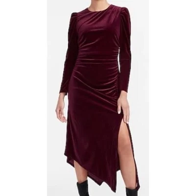 Express Velvet Ruched Midi Dress - Image 1 of 4