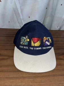 Vintage Disney Mütze Druckknopflasche blau Winnie Puuh die Bienen der Bauch der Hase  - Bild 1 von 3