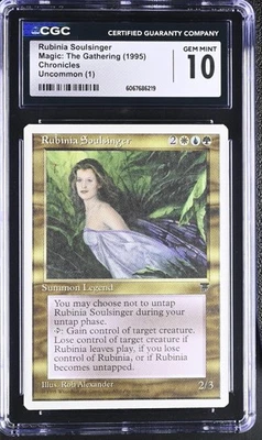 RUBINIA SOULSINGER Chronicles Rare CGC 10 Vintage MTG [Nostalgium] - Image 1 of 2