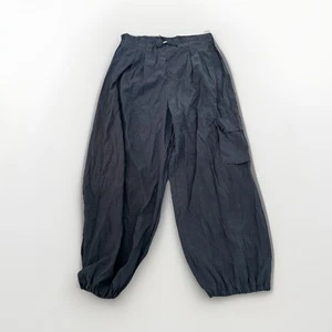 Pantaloni cargo Anthropologie grigi con coulisse vita alta conici gamba a palloncino piccoli - Foto 1 di 6