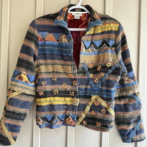 Chaqueta Suéter Starkman Retro Vintage Mediana Mujer’s Boho Algodón Cottagecore Y2K - Imagen 1 de 12