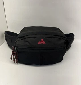 EMS EASTERN MOUNTAIN SPORTS Vintage Black Hip Fanny Pack Bag Large - Picture 1 of 9