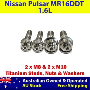 Titanium Turbo Charger Studs For Nissan Pulsar MR16DDT 1.6L - Picture 1 of 4