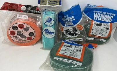 Frost King Sun Thermwell Lawn Furniture Webbing Green Orange 2 1/4 x 150 YARDS+ - Image 1 of 4