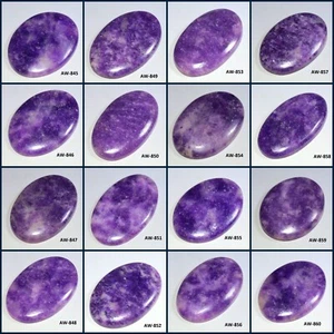 NATURAL SUNSTONE FIRE PURPLE LEPIDOLITE OVAL CABOCHON GEMSTONE AW- - Picture 1 of 18