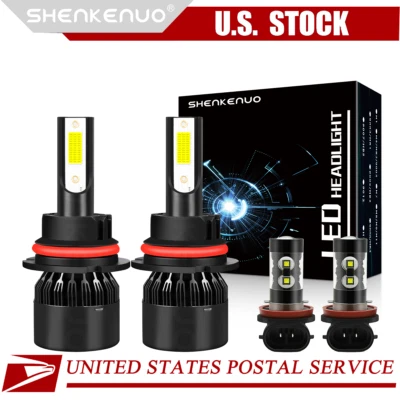 Комплект из 4 светодиодных противотуманных фар дальнего и ближнего света для Nissan Frontier 2005-2018 годов выпуска - Изображение 1 из 4