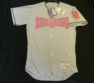 Authentic San Diego Padres Mothers Day Pink FLEX BASE Jersey Gray 52 - Picture 1 of 1
