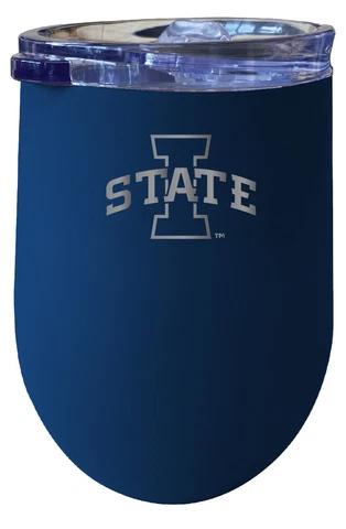 Iowa State Cyclones 12oz Stainless Steel Insulated Wine Cup Tumbler with Lid Cover