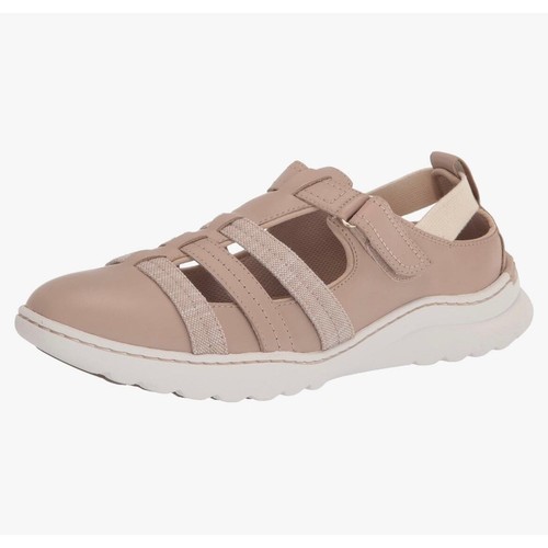 Mocassino donna Clarks Teagan Step pelle sabbia punta chiusa taglia 9M