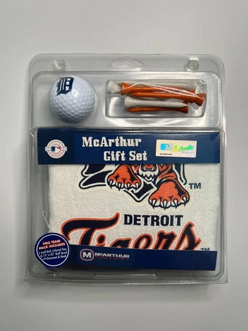Authentic Detroit Tigers McArther Golf Gift Set (towel, tees, and ball) Cover