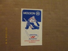WHL Lethbridge Hurricanes Vintage Circa 1988-89 Logo Hockey Pocket Schedule