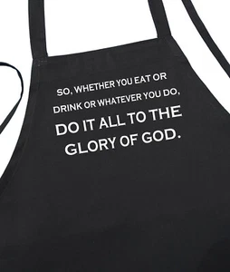 Spiritual Apron Do It All To The Glory Of God, Bible Verse Christian Aprons - Picture 1 of 4