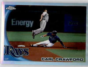 2010 Topps cromo plata refractor Carl Crawford prisma paralelo lámina rayos #31 - Imagen 1 de 2