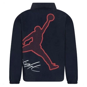 Jordan Kids Coaches Jacket Black Youth Large Windbreaker Red Logo NEW NWT - Picture 1 of 8
