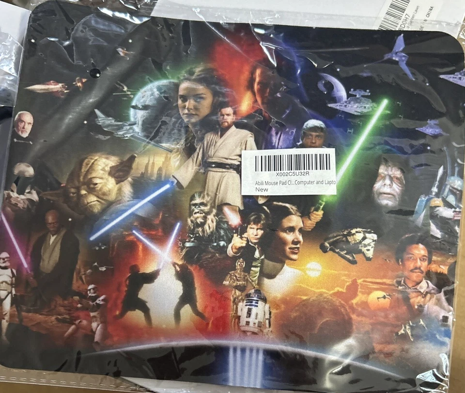 STAR WARS MOVIE COLLAGE PC DESK MAT MOUSE PAD HOME OFFICE SCHOOL GAMING GIFT  - Image 1 of 1
