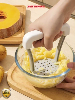 Triturador de patatas manual 1 pieza - Diseño ondulado fácil para verduras y frutas - NUEVO Foto 1 de 4