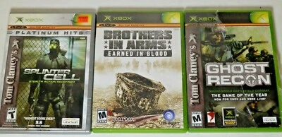 X-Box Video 3 Game Bundle Splinter Cell/Brothers In Arms/Ghost Recon Complete - Image 1 of 4