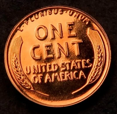 1957 LINCOLN CENT FROM 1957 SILVER PROOF SET. GORGEOUS RED. B.U.. - Image 1 of 2