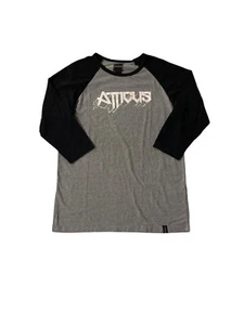 Atticus T Shirt 3/4 Sleeve Gray/Black Sz Medium - Picture 1 of 12