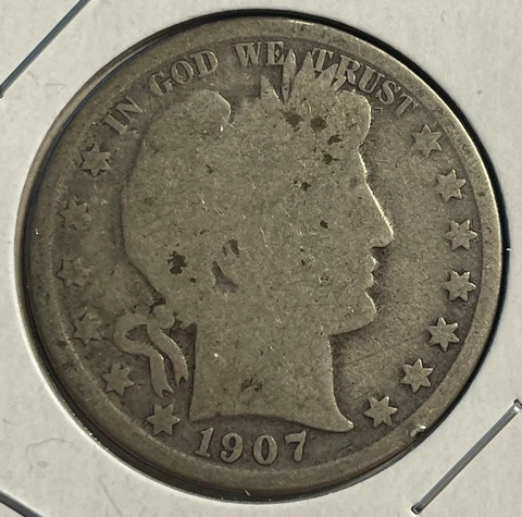 1907-O  Barber Half Dollar - FREE SHIPPING - P2-14 Cover