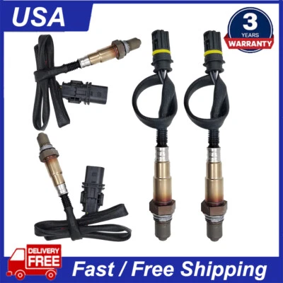 Se adapta a BMW X5 V8 2007-2010 4,8 L 4 piezas nuevo sensor de oxígeno O2 aguas arriba + aguas abajo Foto 1 de 4