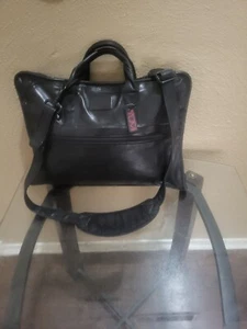 Tumi Black Large Leather Hbag.cond Is Good. - Picture 1 of 13