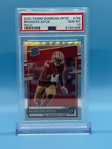 2020 Panini Donruss Optic Rated Rookie Holo #169 Brandon Aiyuk RC 49ers PSA 10 - Picture 1 of 2