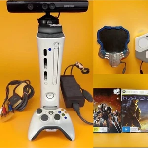 Microsoft Xbox 360 Console Controller, Kinect, Halo 3 Halo Wars & More - Working - Picture 1 of 11