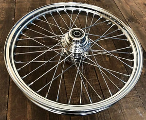 "Harley Davidson FDX 1450 Dyna Super Glide 00-03 mozzo cerchio anteriore cromato 21" - Foto 1 di 8