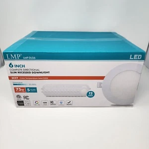6 Zoll Slim Einbaustrahler 5CCT mit Anschlussdose 12W 1050Lm weiß (12er Pack) - Bild 1 von 8