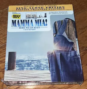 Mamma Mia Here We Go Again 2-Discs Bluray Canada Steelbook NEW - Picture 1 of 3