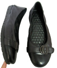 Ladies Black Leather 'Borelli - Regal' Flats - Comfy Innersole - Size 7 - Vgc