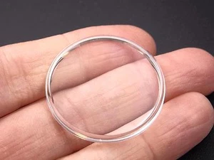 Mido Vintage Watch Crystal Silver Inner Bezel Ring 30.60mm Ref#28.04 New Old Stk - Picture 1 of 1