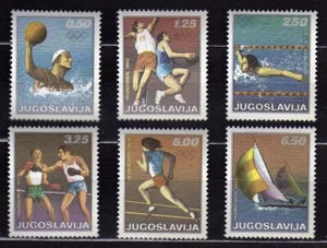 YUGOSLAVIA #1093-1098 MNH 20th SUMMER OLYMPIC GAMES SHOWING VARIOUS SPORTS - Picture 1 of 1