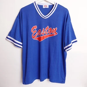 Vintage 80s Easton Baseball Jersey Short Sleeve Shirt Mens Size XL Made In USA - Picture 1 of 12