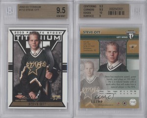 2002-03 Pacific Private Stock Titanium /99 Steve Ott BGS 9.5 GEM MINT Rookie RC