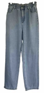 Women’s 10 AU Jay Jays Maddy High Rise Paper Bag Light Blue Denim Comfy Jeans - Picture 1 of 10