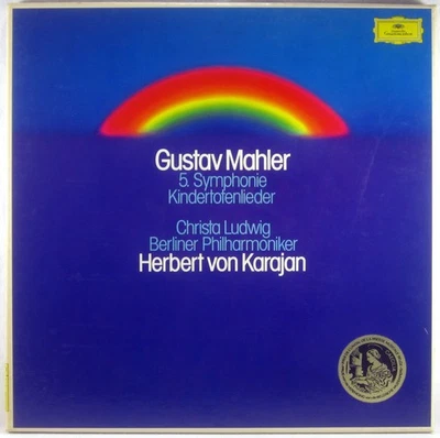 2 LP BOX DGG Mahler SYMPHONY #5 KINDERTOTENLIEDER Ludwig KARAJAN 2707 081 NM- - Image 1 of 4