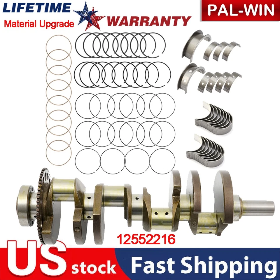For GM Chevrolet 5.3L 6.0L 6.2L 58X Tooth Crankshaft Sierra 12552216 12588613