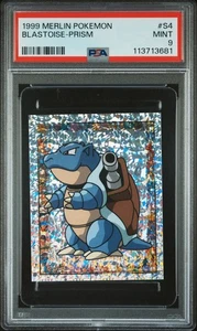 PSA 9 MINT 1999 MERLIN POKEMON S4 BLASTOISE-PRISM - Picture 1 of 4